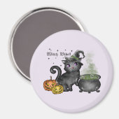 Hexenkatze | Hexe Vibes Magnet (Vorderseite/Rückseite)