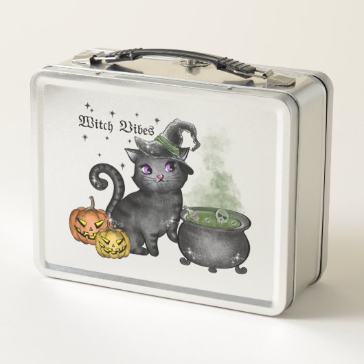 Hexenkatze | Hexe Vibes Metall Brotdose (Rückseite)