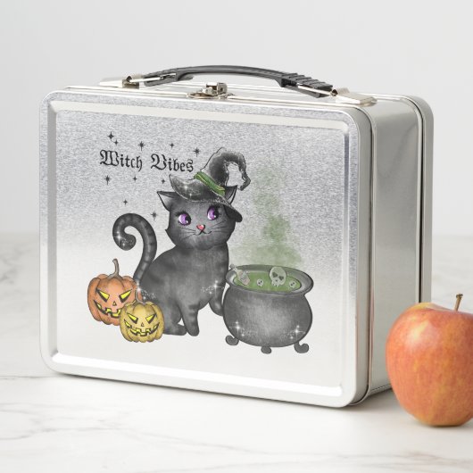 Hexenkatze | Hexe Vibes Metall Brotdose (Beispiel)