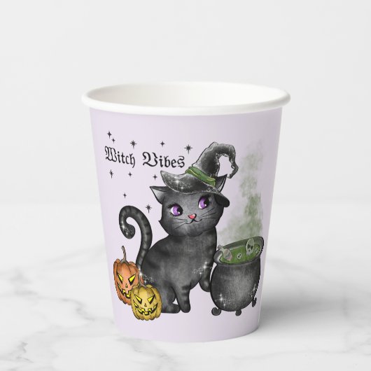 Hexenkatze | Hexe Vibes Pappbecher (Rückseite)