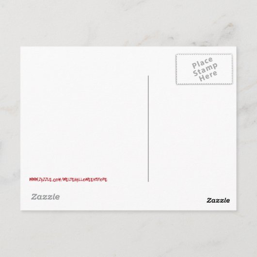 Hexenkatze Kürbislaterne Teufelsmorsch Postkarte (Rückseite)