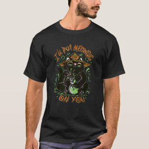 Hexenkatze Magie Halloween T-Shirt