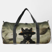 Hexenkatze mit Kürbissen  Duffle Bag (Rückseite)