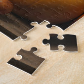 Hexenkatze mit Kürbissen Puzzle (Seite)