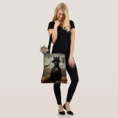 Hexenkatze mit Kürbissen Tasche (Am Model)