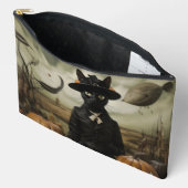 Hexenkatze mit Kürbissen Zubehörtasche (Offen)
