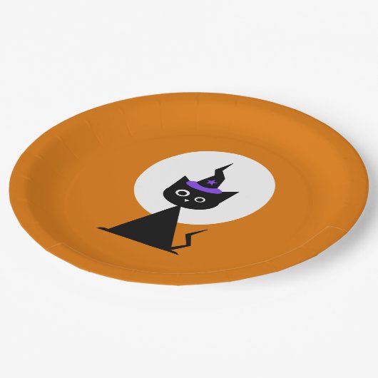 Hexenkatze Pappteller (Schrägansicht)