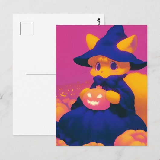 Hexenkatze Postkarte (Vorne/Hinten)