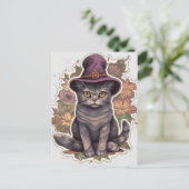 Hexenkatze Postkarte (Stehend Vorderseite)