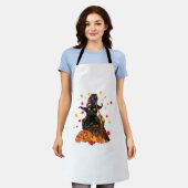Hexenkatze Pumpkin Fall Lover Funny Cat Geschenk f Schürze (Getragen)