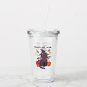 Hexenkatze regieren die Welt Acryltrinkbecher (Rückseite)