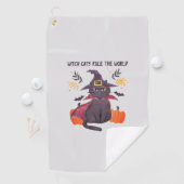 Hexenkatze regieren die Welt Golfhandtuch (Insitu)