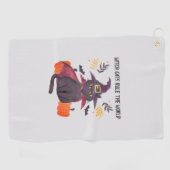 Hexenkatze regieren die Welt Golfhandtuch (Horizontal)