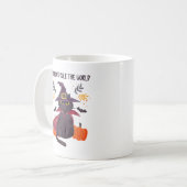 Hexenkatze regieren die Welt Kaffeetasse (Vorderseite Links)