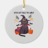 Hexenkatze regieren die Welt Keramik Ornament (Vorne)