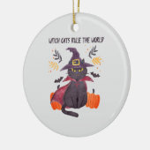 Hexenkatze regieren die Welt Keramik Ornament (Links)