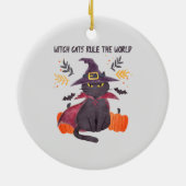 Hexenkatze regieren die Welt Keramik Ornament (Hinten)