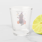 Hexenkatze regieren die Welt Schnapsglas (Rückseite)
