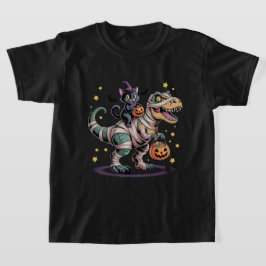 Hexenkatze Riding Mummy T-Rex - Niedliches Hallowe T-Shirt