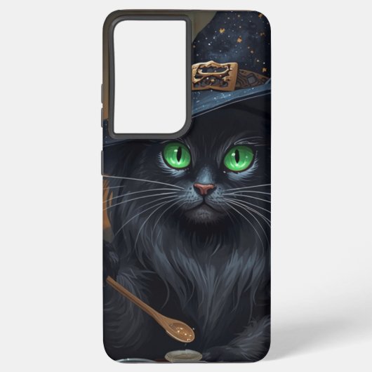 Hexenkatze Samsung Case - Zaubertranke glühen Samsung Galaxy Hülle (Rückseite)