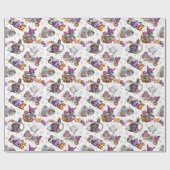 Hexenkatze und Spooky Friends Geschenkpapier (Flach)