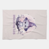 Hexenkatze verzaubern geschirrtuch (Horizontal)