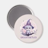 Hexenkatze verzaubern magnet (Vorderseite/Rückseite)