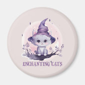 Hexenkatze verzaubern magnet (Vorne)