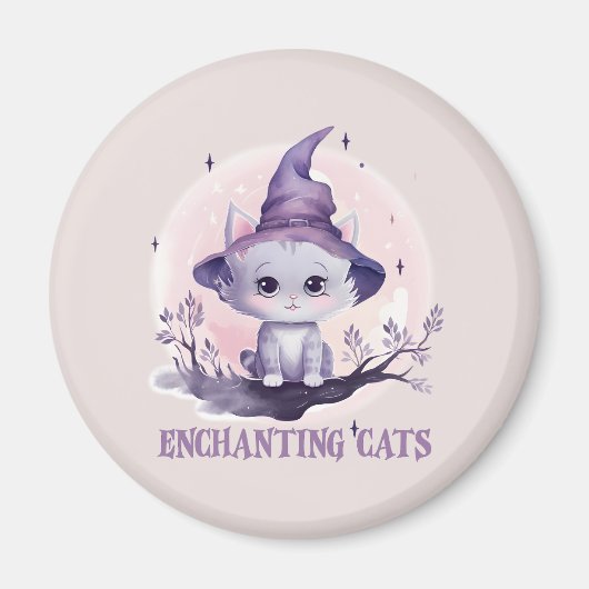 Hexenkatze verzaubern magnet (Vorne)