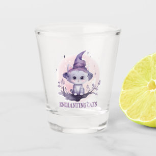 Hexenkatze verzaubern schnapsglas
