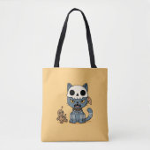 Hexenkatze Voodoo-Puppe Gelb Tasche (Vorderseite)