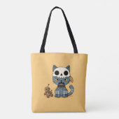 Hexenkatze Voodoo-Puppe Gelb Tasche (Rückseite)