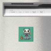 Hexenkatze Voodoo-Puppe Grün Magnet (In Situ (Geschirrspüler))