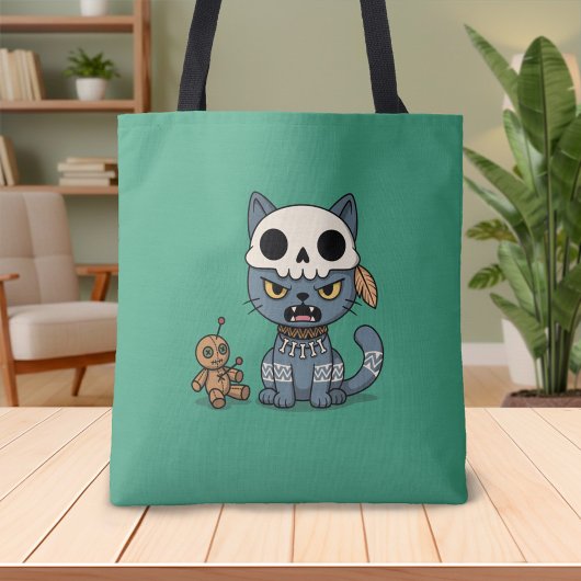 Hexenkatze Voodoo-Puppe Grün Tasche