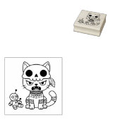 Hexenkatze Voodoo-Puppe Gummistempel (Stempel)