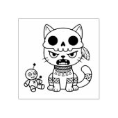 Hexenkatze Voodoo-Puppe Gummistempel (Prägung)