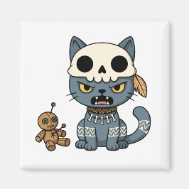 Hexenkatze Voodoo-Puppe Magnet