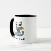 Hexenkatze Voodoo-Puppe mit individuellem Text Tasse (Vorderseite Links)