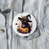 Hexenkatze zu Halloween Button (Beispiel)
