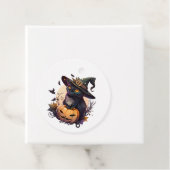 Hexenkatze zu Halloween Geschenkanhänger (Beispiel)