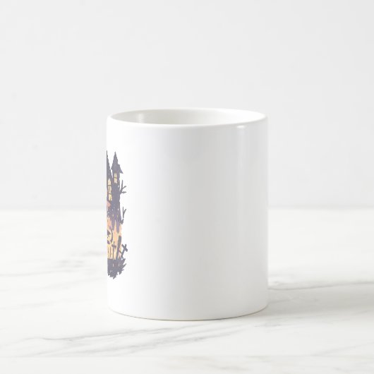 Hexenkatze zu Halloween Kaffeetasse (Mittel)