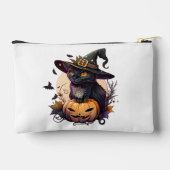 Hexenkatze zu Halloween Zubehörtasche (Rückseite)