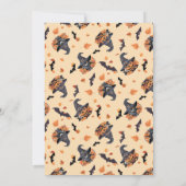 Hexenkatzen Bats & Pumpkins Einladung (Rückseite)