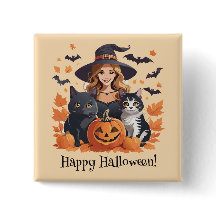Hexenkatzen, Fledermäuse und Kürbiskins Halloween