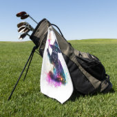 Hexenkatzen-Magie Golfhandtuch (Gras)