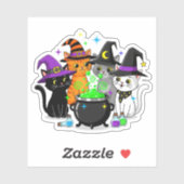Hexenkatzer Halloween Vinyl Sticker (Blatt)