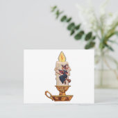 Hexenkerze (Vintage Halloween-Karte) Postkarte (Stehend Vorderseite)