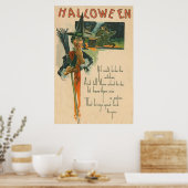 Hexenkessel Besen Nacht Hexerei Poster (Küche)