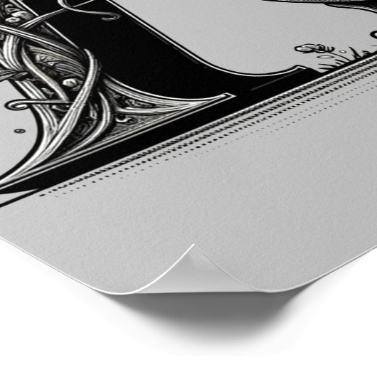 Hexenkessel Cauldron Hexchy Letter A Custom Initia Poster (Ecke)