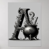 Hexenkessel Cauldron Hexchy Letter A Custom Initia Poster (Vorne)